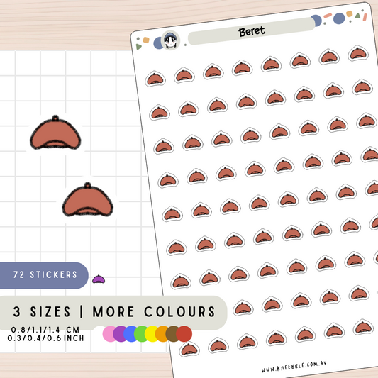Beret Hat Planner Stickers
