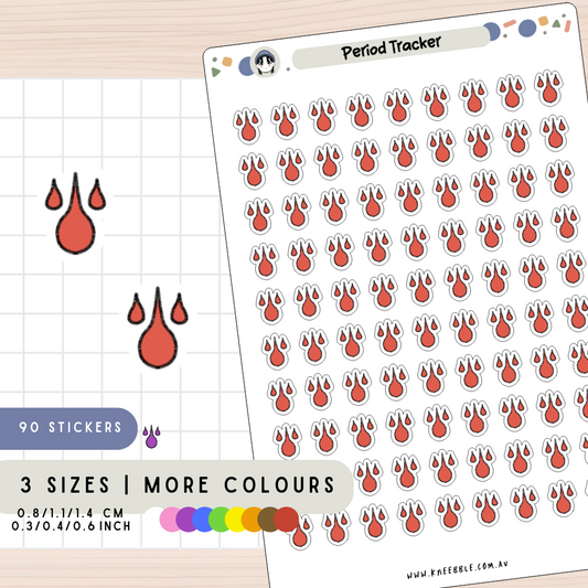 Heavy Period Tracker Planner Stickers