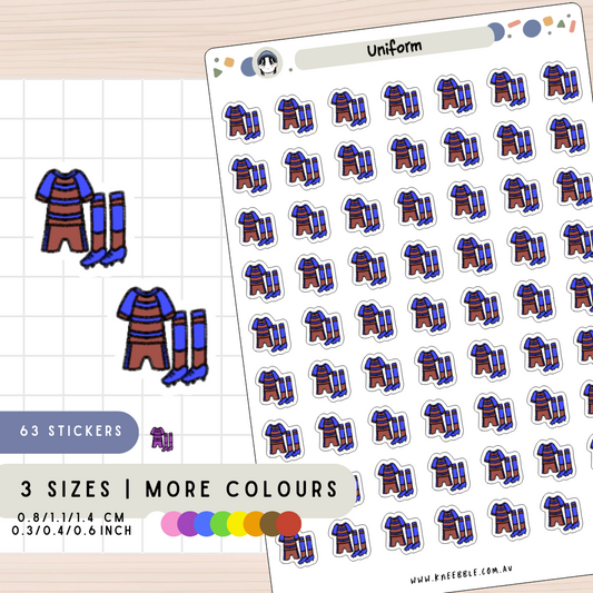 Uniform Sport Planner Stickers