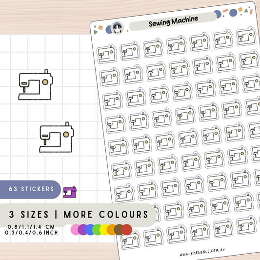 Sewing Machine Tailor Planner Stickers