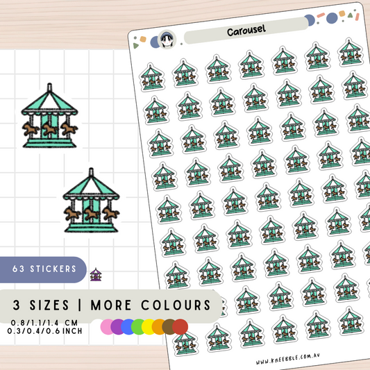 Carousel Horse Ride Planner Stickers
