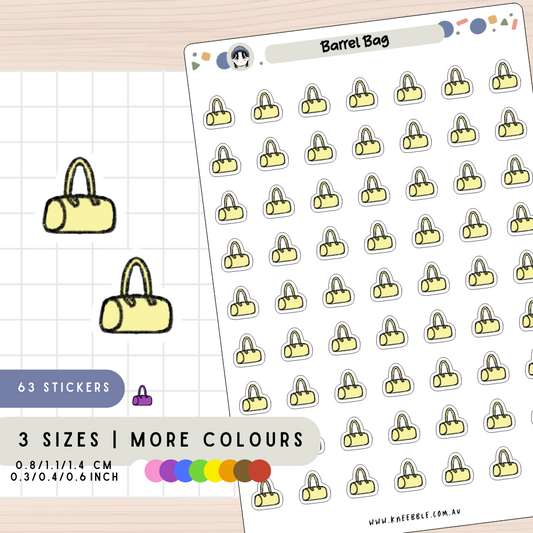 Barrel Bag Planner Stickers