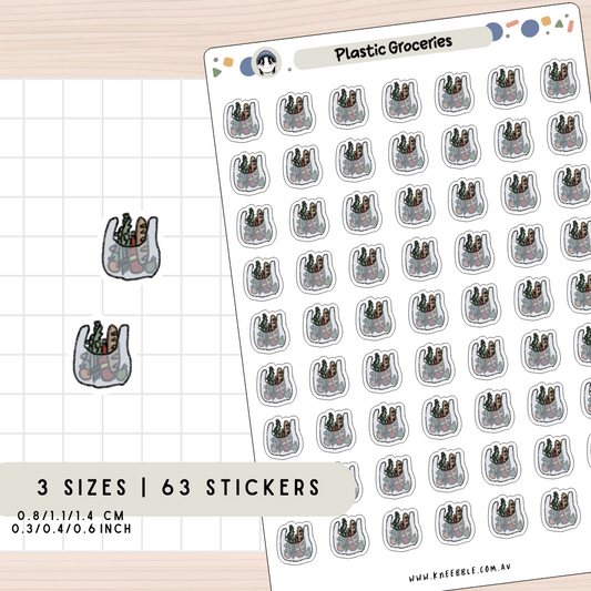 Plastic Groceries Planner Stickers