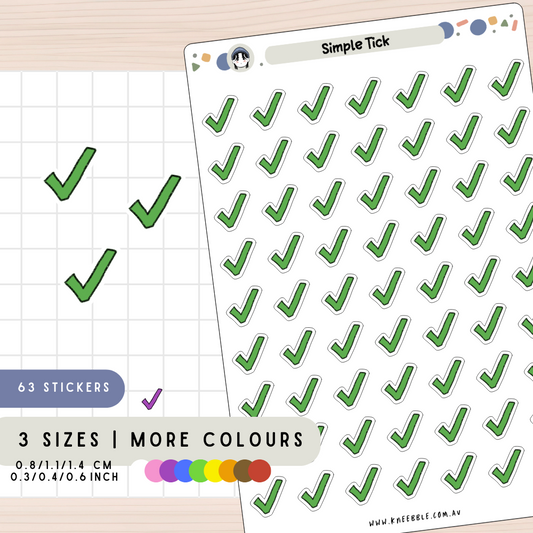 Simple Ticks Planner Stickers