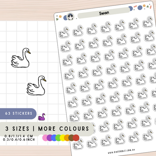 Elegant Swan Planner Stickers