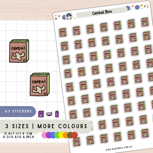 Cereal Box Planner Stickers