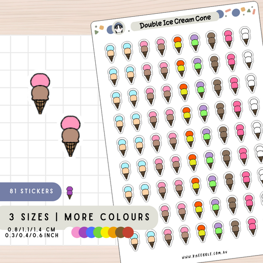 Double Scoop Ice Cream Planner Stickers