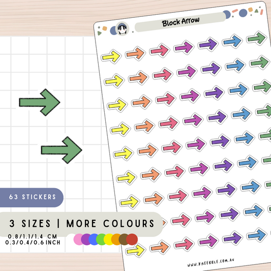 Block Arrow Planner Stickers