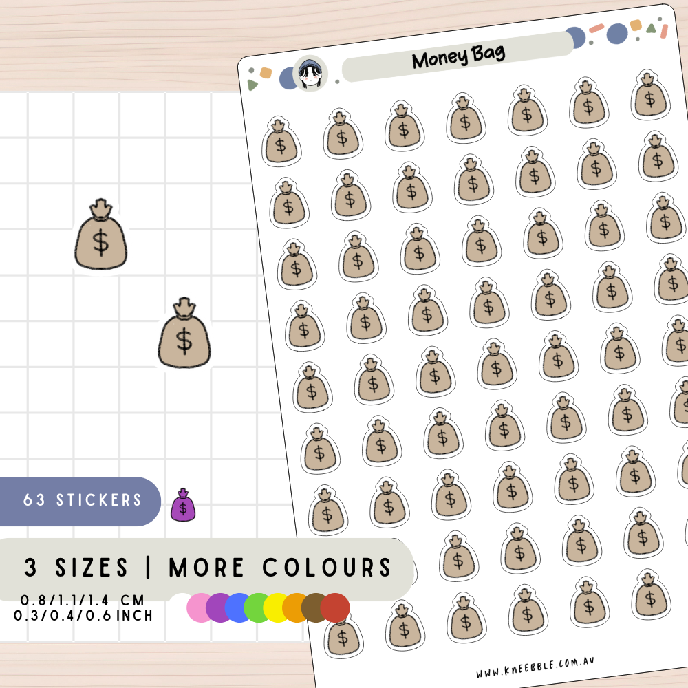 Money Bag Planner Stickers