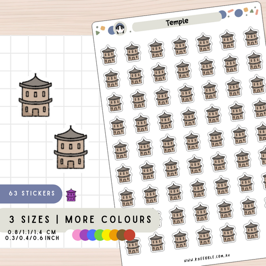 Temple Planner Stickers