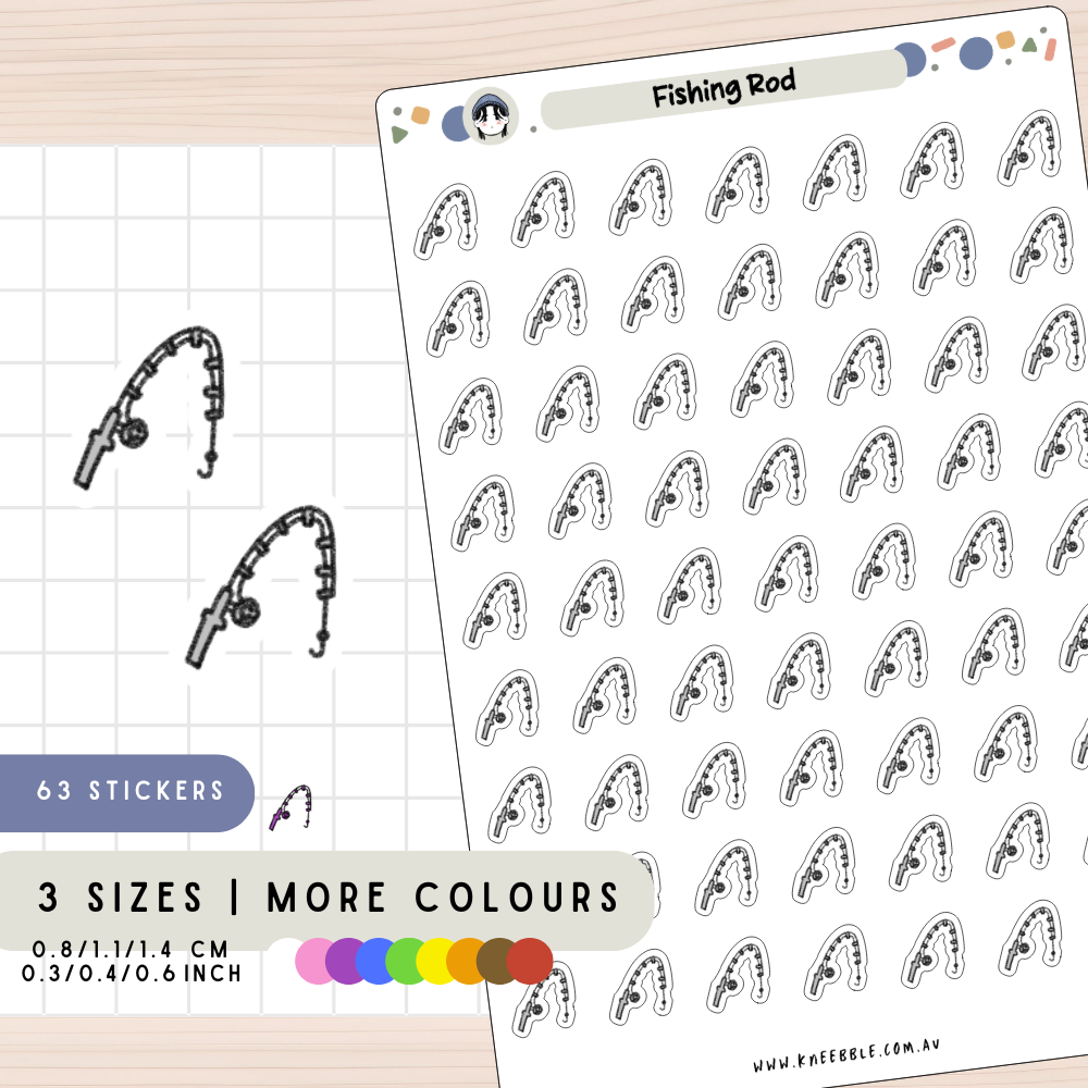 Fishing Rod Planner Stickers