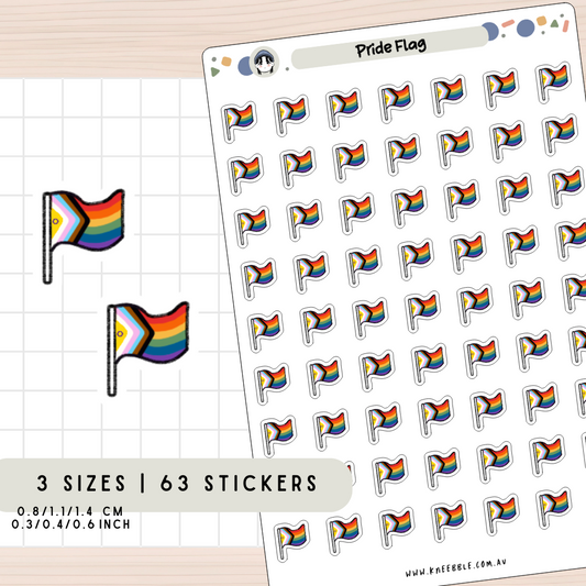 Progress Pride Flag Planner Stickers