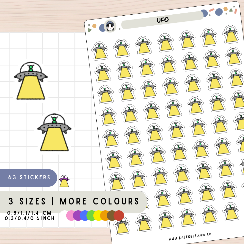 UFO Spaceship Planner Stickers