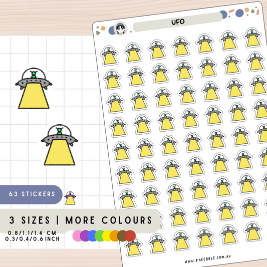 UFO Spaceship Planner Stickers