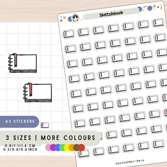Sketchbook Drawing Art Planner Stickers