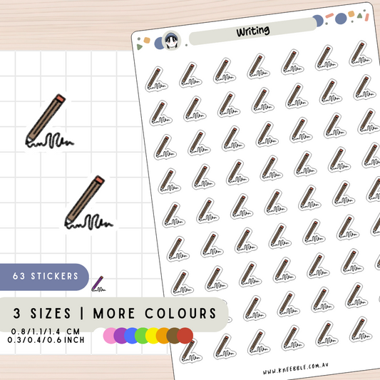 Writing Pencil Planner Stickers
