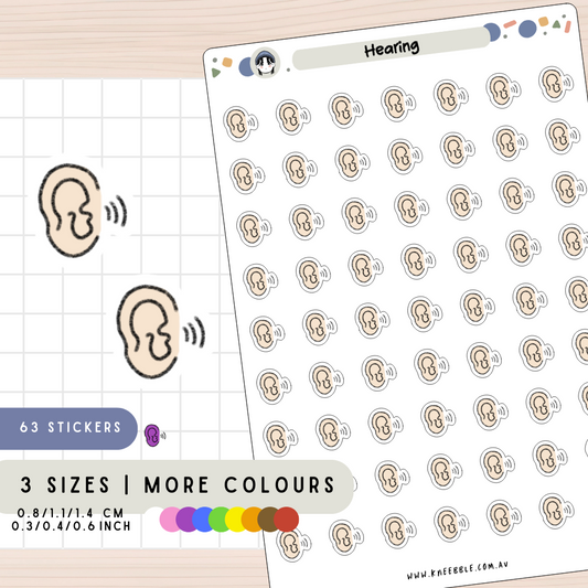 Hearing Ear Planner Stickers