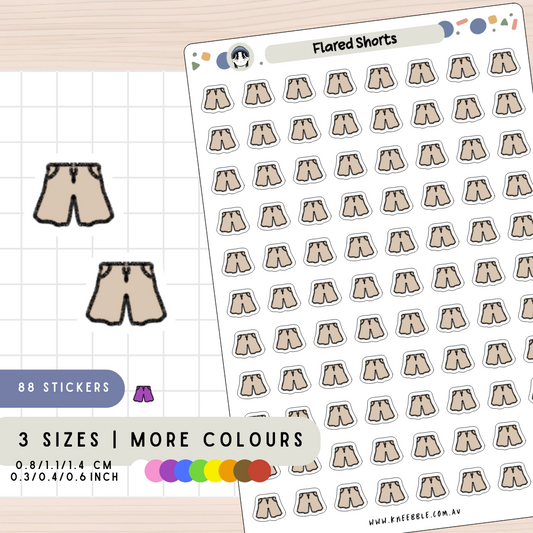 Flared Shorts Planner Stickers