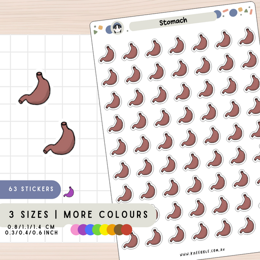 Stomach Gut Health Planner Stickers