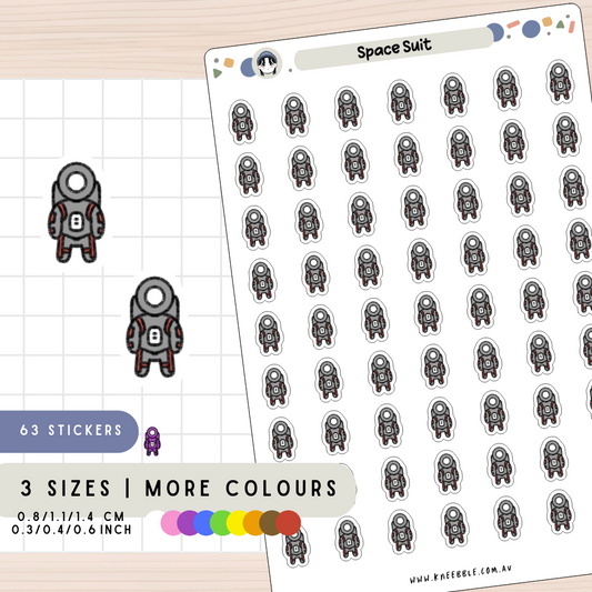 Astronaut Space Suit Planner Stickers