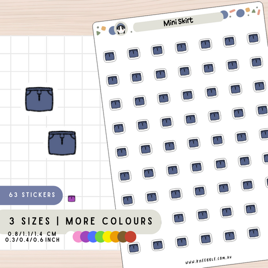 Mini Skirt Planner Stickers