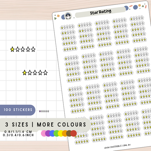 Star Rating Planner Stickers