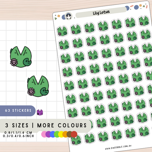 Lily Pad Lotus Flower Planner Stickers