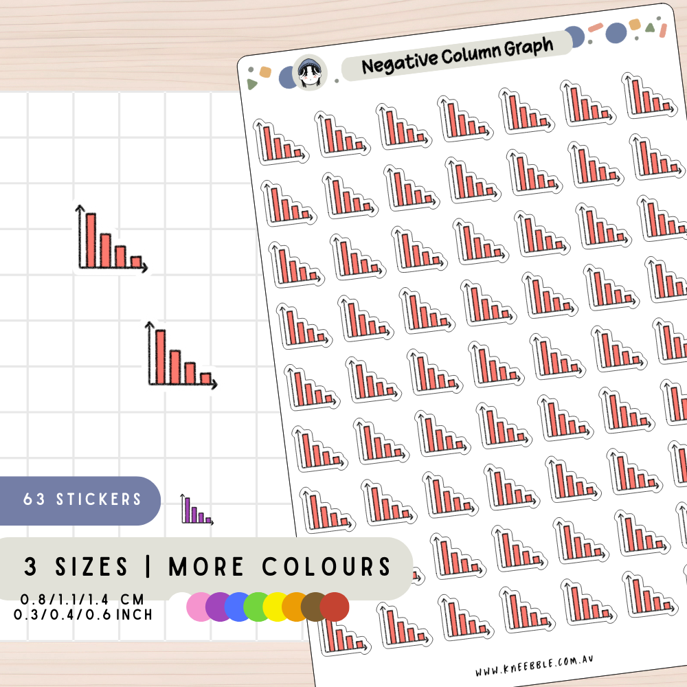 Negative Graph Chart Planner Stickers