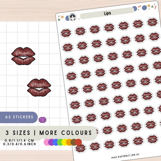 Kiss Lips Smooch Planner Stickers