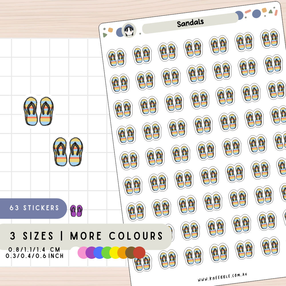 Sandals Footwear Planner Stickers