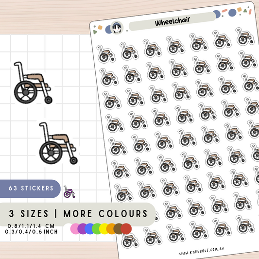 Wheelchair Disability Planner Stickers