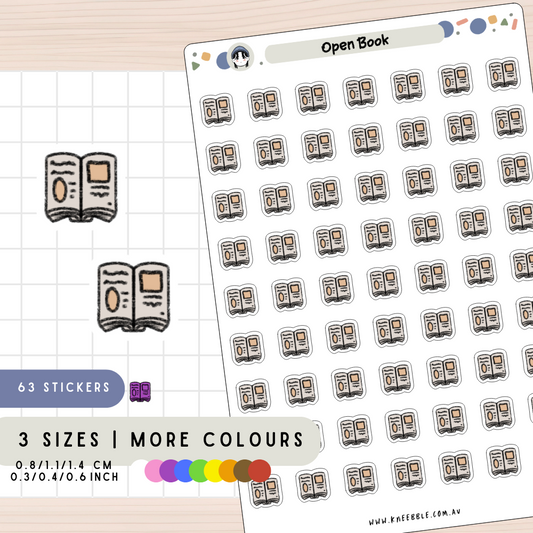 Open Book Planner Stickers