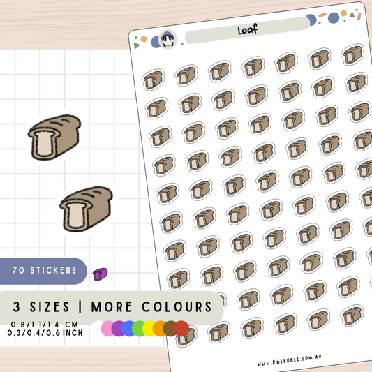 Loaf Bread Planner Stickers