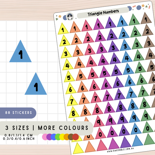 Triangle Numbers Planner Stickers