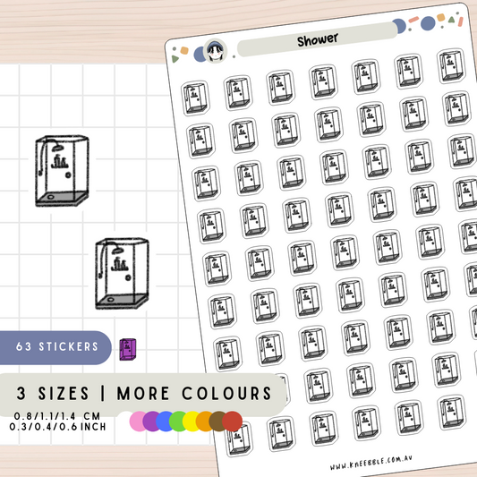 Shower Bathroom Planner Stickers
