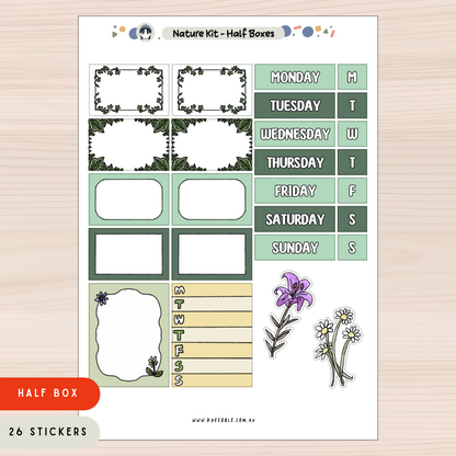 Weekly Planner Kit - Nature Theme Planner Stickers