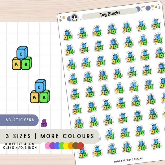 Toy Blocks Planner Stickers