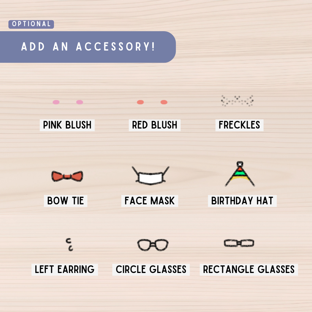 Boy Male Face Character Kid Planner Stickers