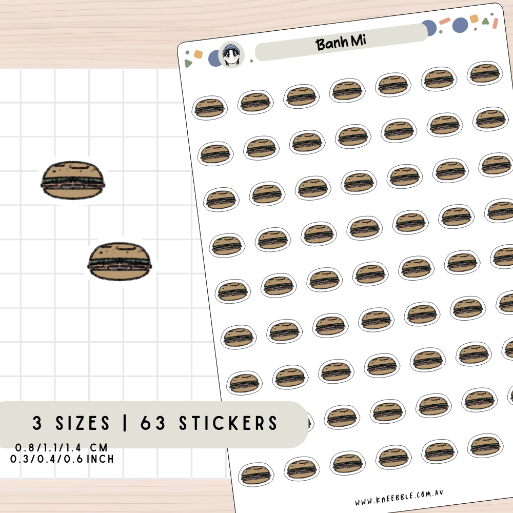 Banh Mi Bread Planner Stickers
