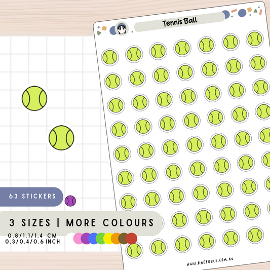 Tennis Ball Planner Stickers