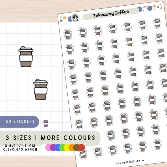 Takeaway Coffee Planner Stickers