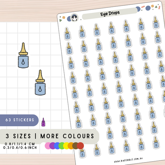 Eye Drops Planner Stickers