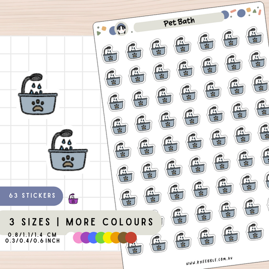 Pet Bath Planner Stickers
