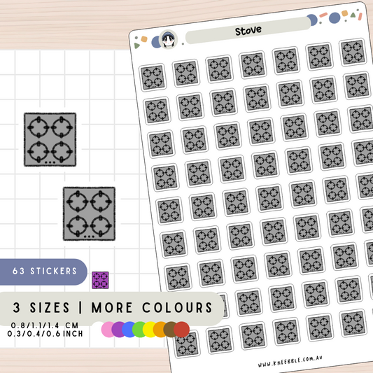 Kitchen Stove Planner Stickers