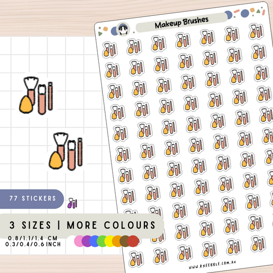 Makeup Brushes Planner Stickers