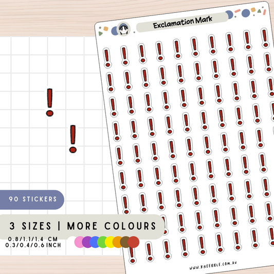 Important Warning Mark Planner Stickers