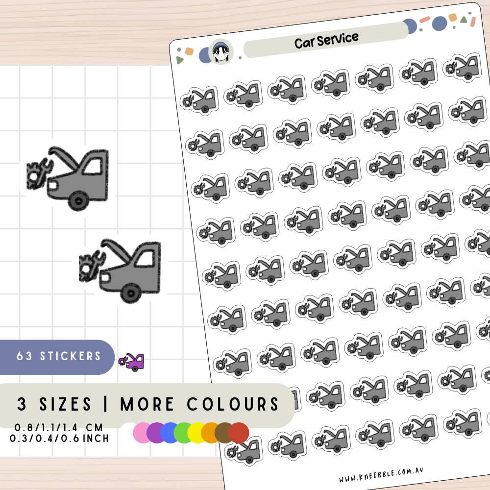 Car Service Repair Planner Stickers