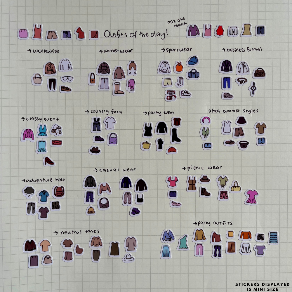 Mini Skirt Planner Stickers