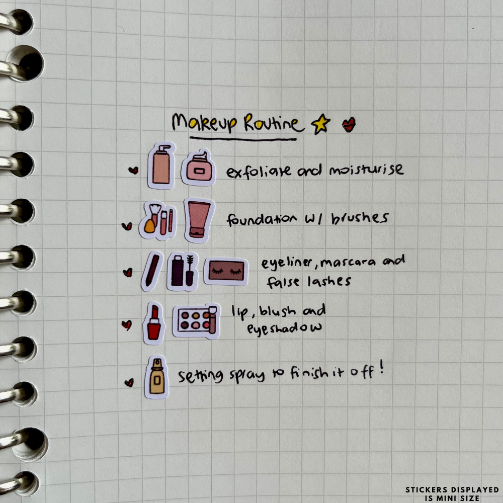 Makeup Planner Stickers