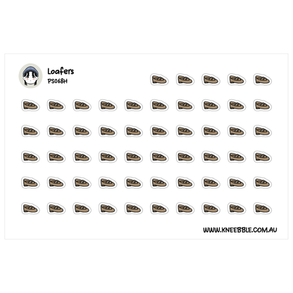 a grid of identical brown shoe icons arranged in a repeating pattern.